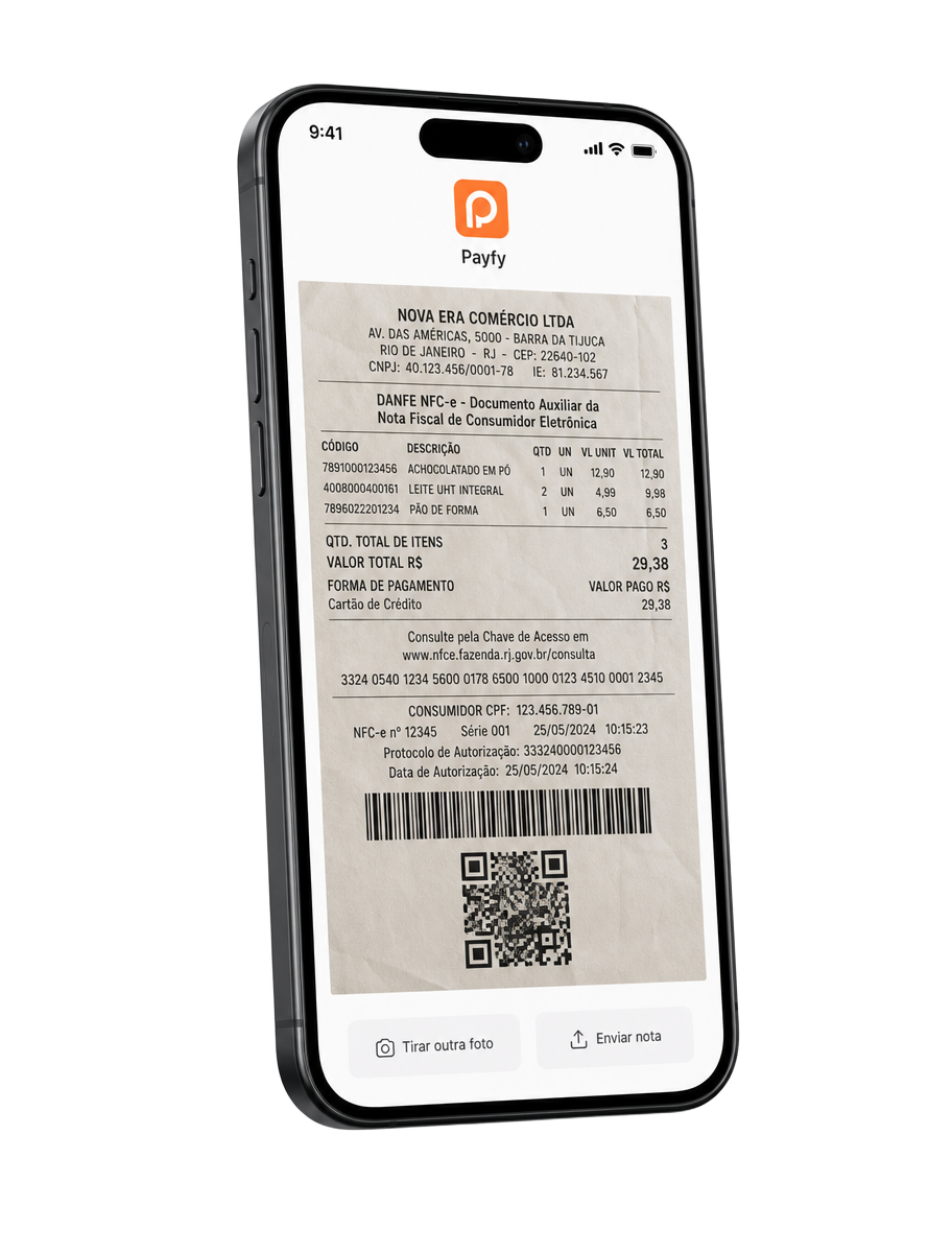 Aplicativo Payfy exibindo notificação de comissão recebida por indicação